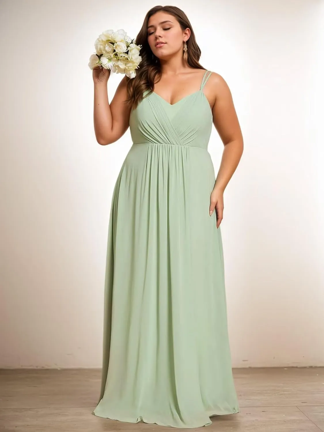 Spaghetti Straps Chiffon Bridesmaid Dress Lace Appliques Prom Party Gowns for Women Formal Sexy Backless DR0787