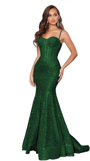 Sparkly Sequin Prom Dresses for Teens 2025 Spaghetti Strap Long Glitter Mermaid Evening Gown