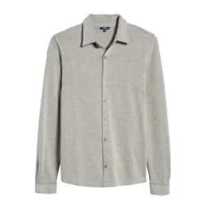 Sunday Knit Button Down (Light Grey)