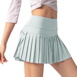 Tennis Skirt Stretchy High Waisted Running Sports Pleated Skirts Midi Black Skirt for Women