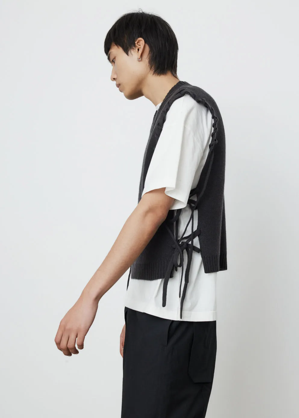 V-Neck Laced Vest