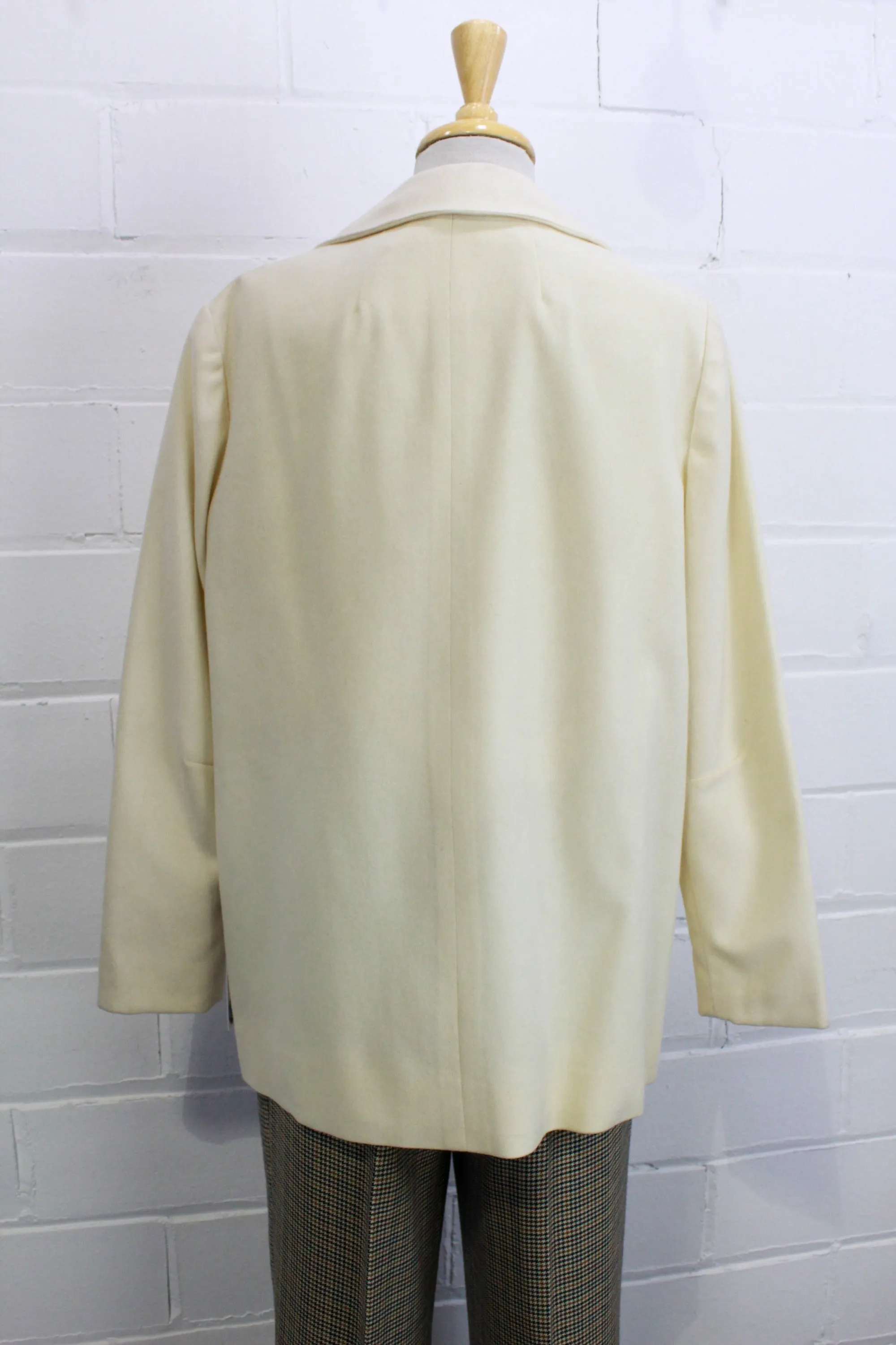 Vintage 1960s/70s Cream Wool Blazer, Large
