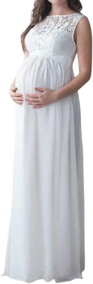 Women Maternity Photography Props Long Maxi Dress Pregnancy Evening Party Gown for Baby Shower Photo Shoot