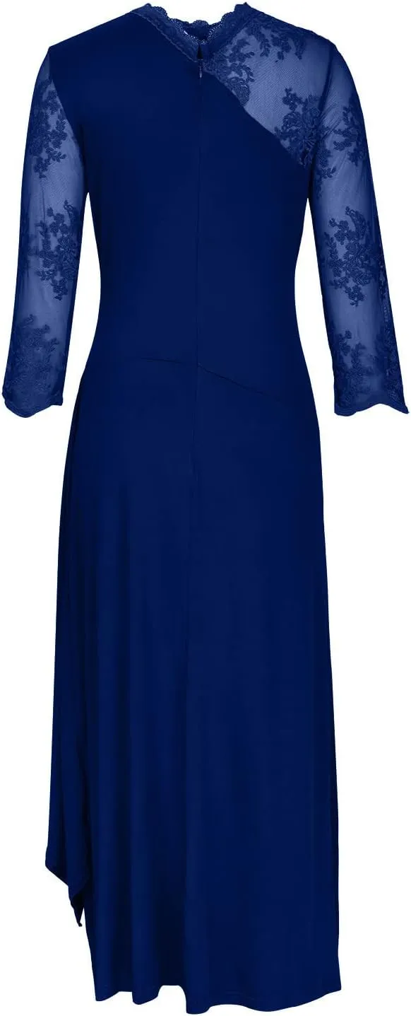 Womens Formal Dresses for Wedding Cocktail Floral Wedding Guest Formal Party Church Mother Bride Dress 2024