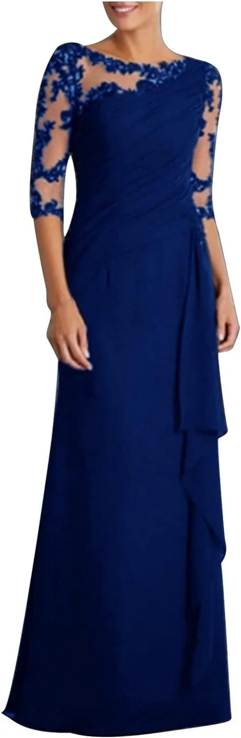Womens Formal Dresses for Wedding Cocktail Floral Wedding Guest Formal Party Church Mother Bride Dress 2024
