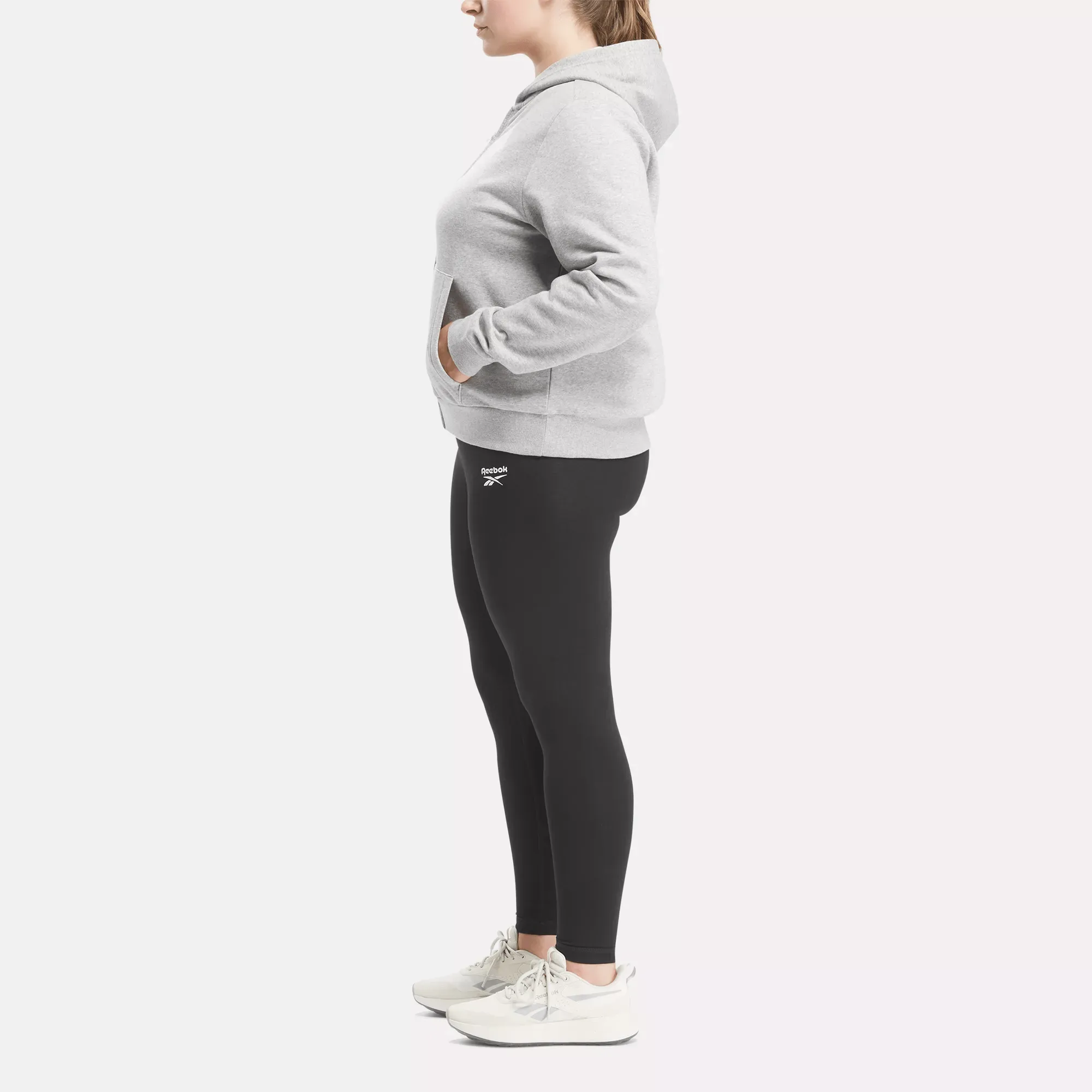 Women's Reebok Identity Small Logo Fleece Full-Zip Sweatshirt (Plus Size)